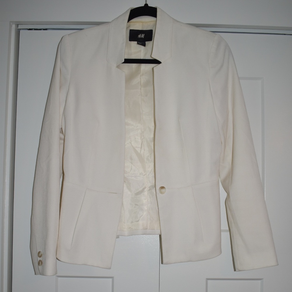 White H&M blazer Size 4